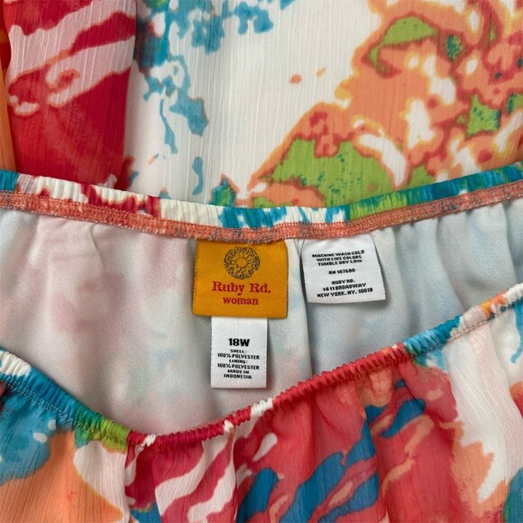 Ruby Rd. Woman Skirt Womens Plus 18W Multicolor Abstract A-Line Maxi - Picture 6 of 7